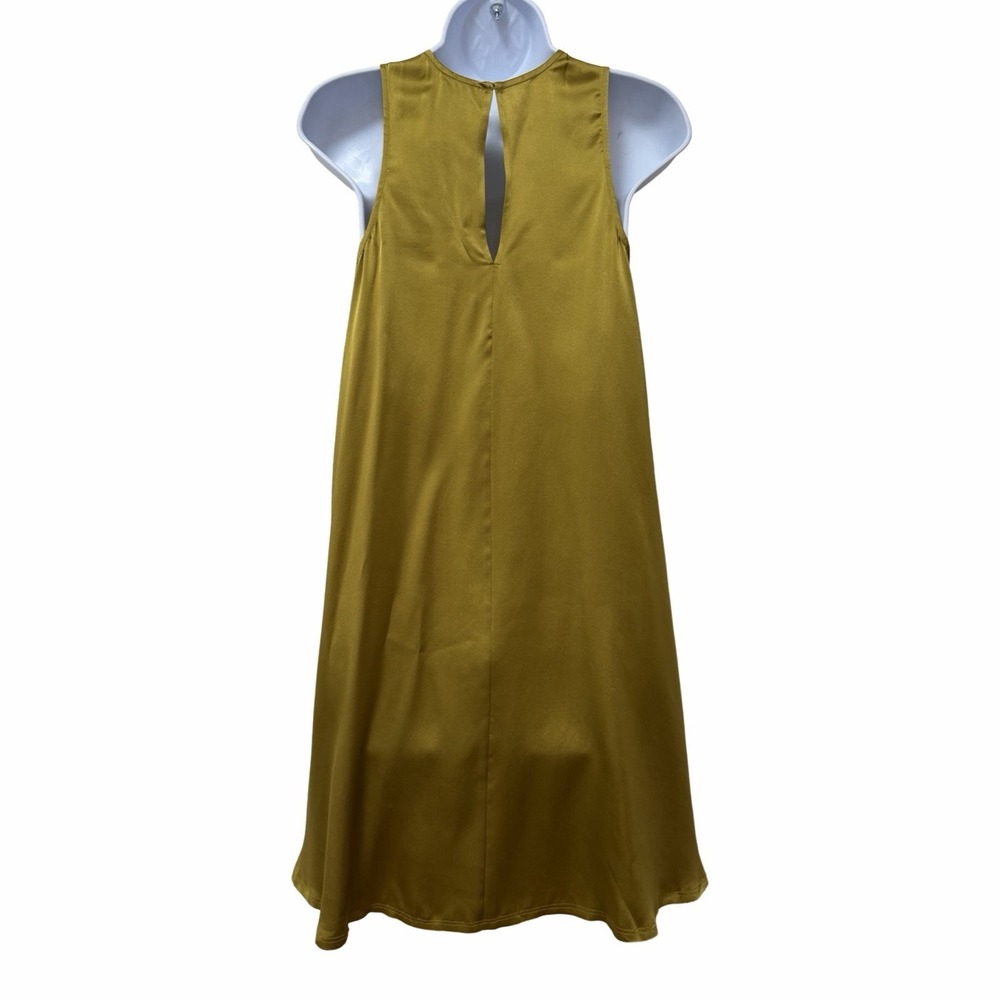 ATM Anthony Thomas Melillo Silk Swing Slip Mini Dress Size S Pea Green Luxury - Picture 4 of 7